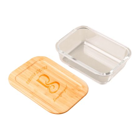 Lunch box Glasial 1000 ml brązowy/transparentny